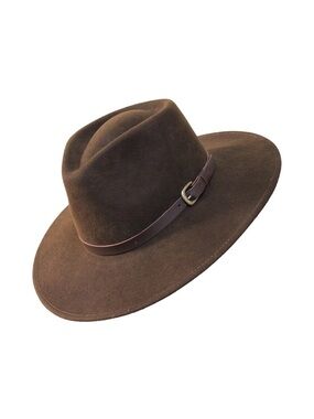 Borges & Scott fedora authentic 100% wool hat. Wide Brim